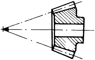 錐齒輪和準雙曲面齒輪術語點、曲線和曲面