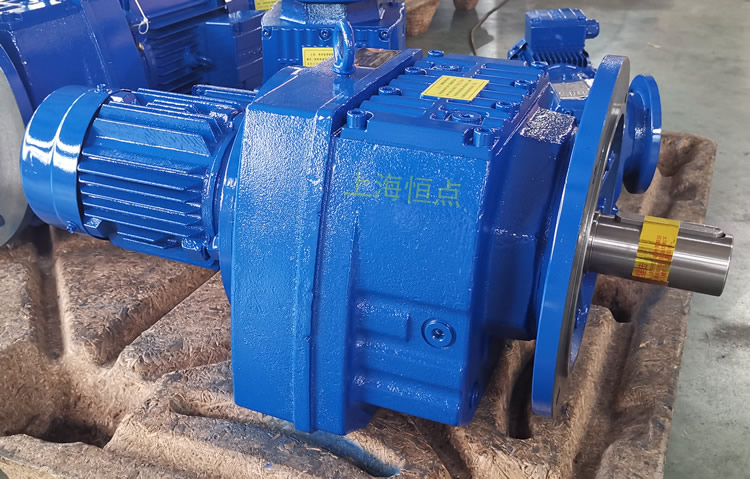 RF87減速機，立式安裝，輸入配電機，實物照片如下