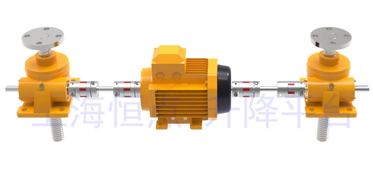 SWL系列直線型升降平台，電機居中實物圖