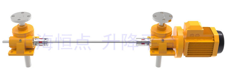 SWL系列直線型升降平台，電機直聯側放實物圖