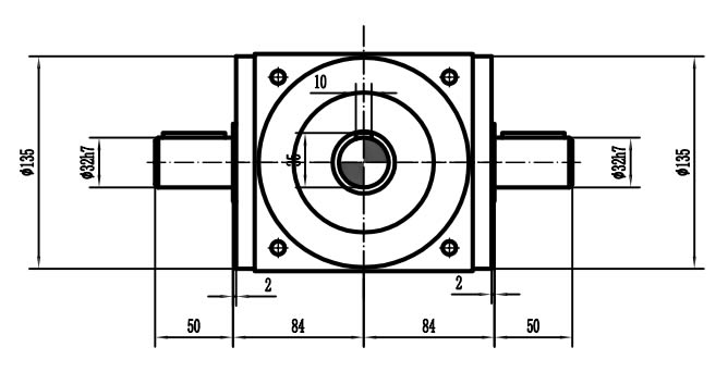 HD14-1：1-E外形安裝尺寸圖1